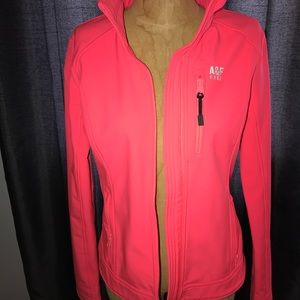 Pink Neon A&F windbreaker
